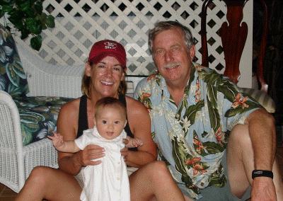 Standing with Grandpa and Granny